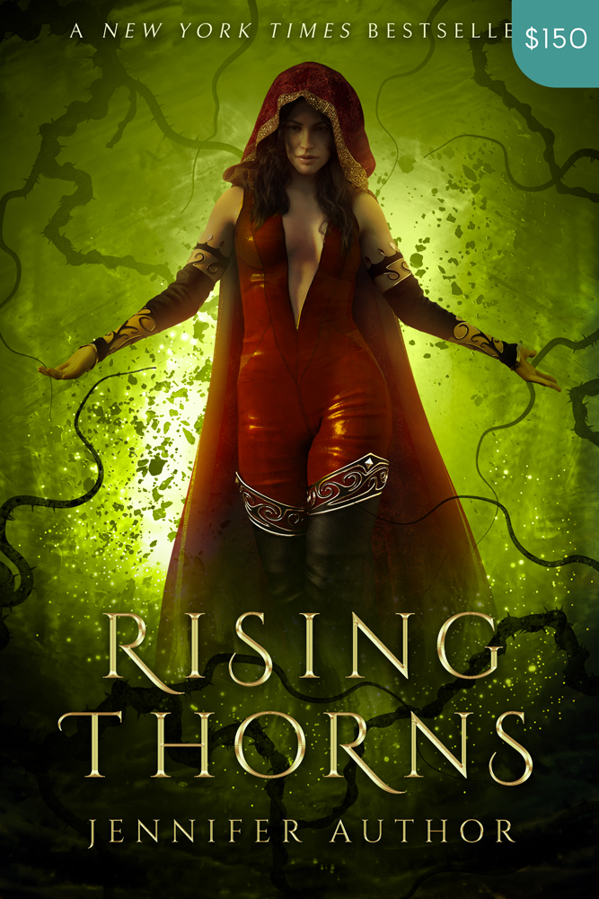 Premade Fantasy Book Cover Design: Rising Thorns